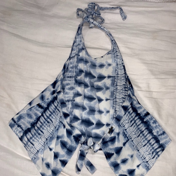 Tie dye blue and white halter top from Billabong! - Picture 1 of 2